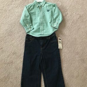 18 months Chaps shirt and jeans